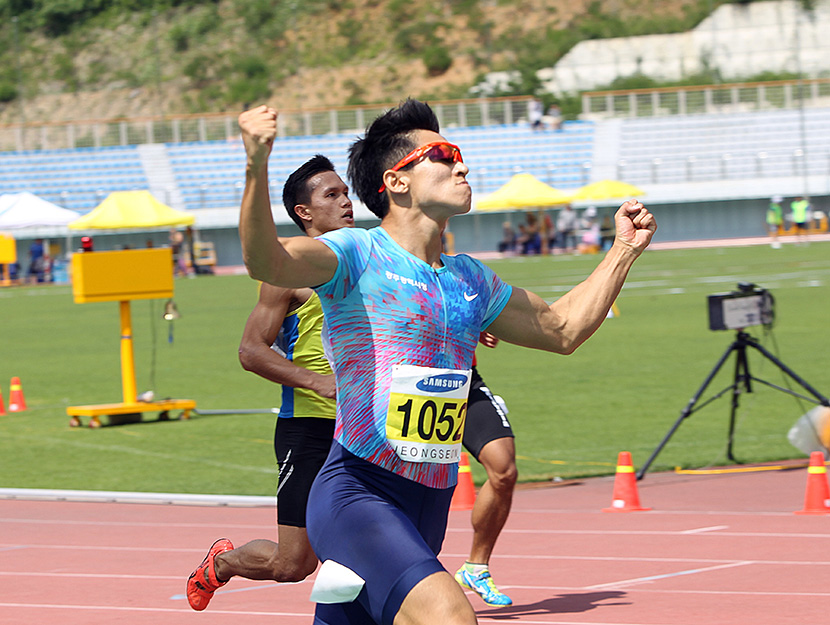 김국영 남자 100m 피니쉬